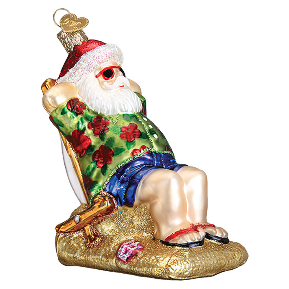 Old World Christmas Sunning Santa - No Box Nb2647 by Old World Christmas (Newer)-1