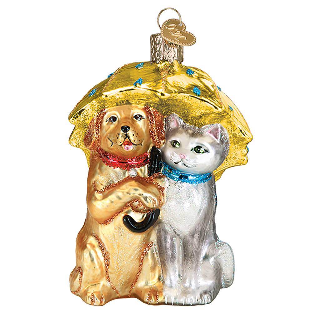 Animals Raining Cats & Dogs - No Box by Old World Christmas (Newer)-1