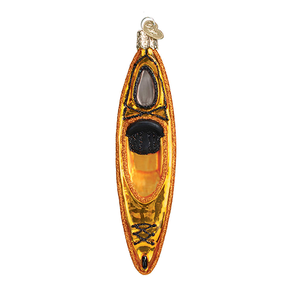 Old World Christmas Kayak - Yellow - No Box Nb1680 by Old World Christmas (Newer)-1
