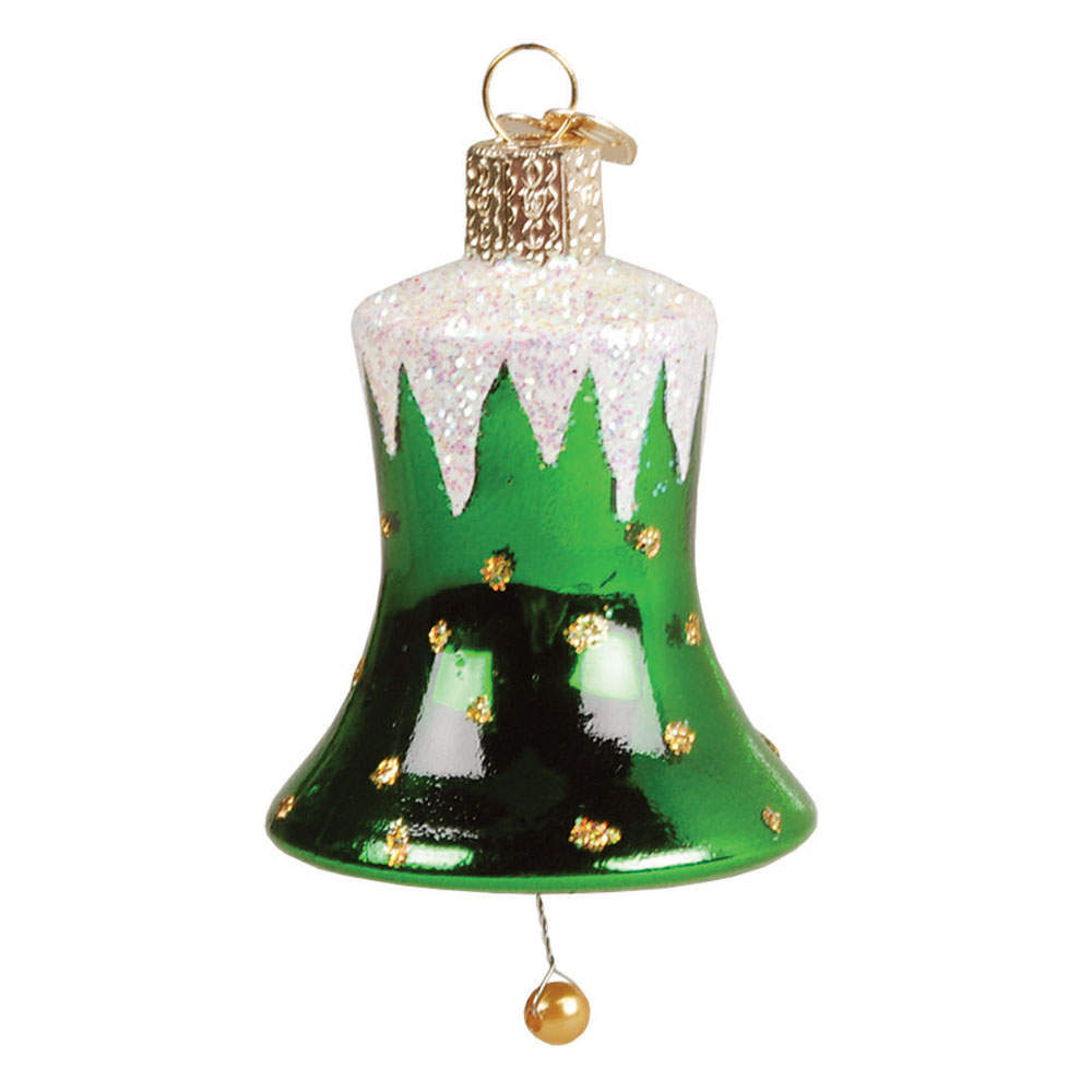 Music Snowcapped Bell - Green - No Box by Old World Christmas (Newer)-1