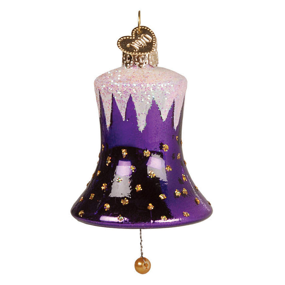 Music Snowcapped Bell-Purple - No Box by Old World Christmas (Newer)-1