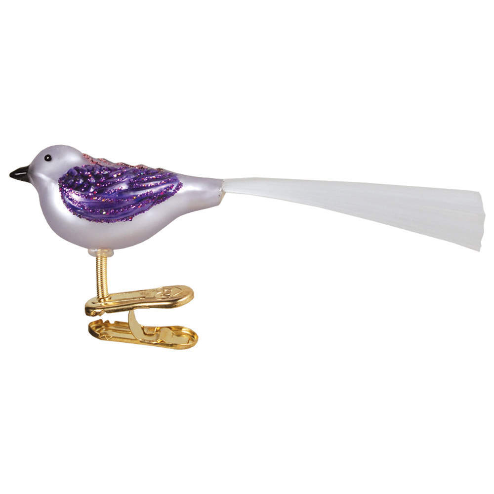 Old World Christmas Fat Glitter Bird-Purple - Nb818, No Box by Old World Christmas (Newer)-1