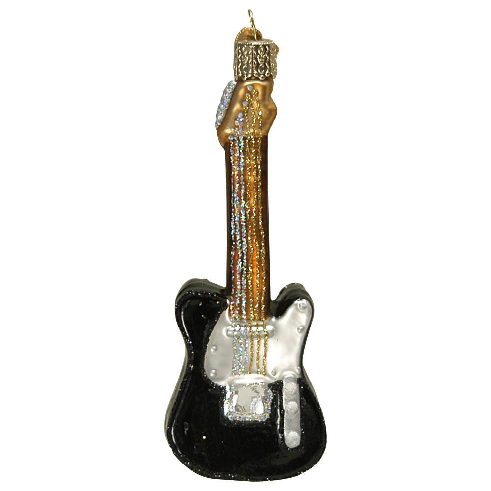 Music Electric Guitar-Black - No Box by Old World Christmas (Newer)-1