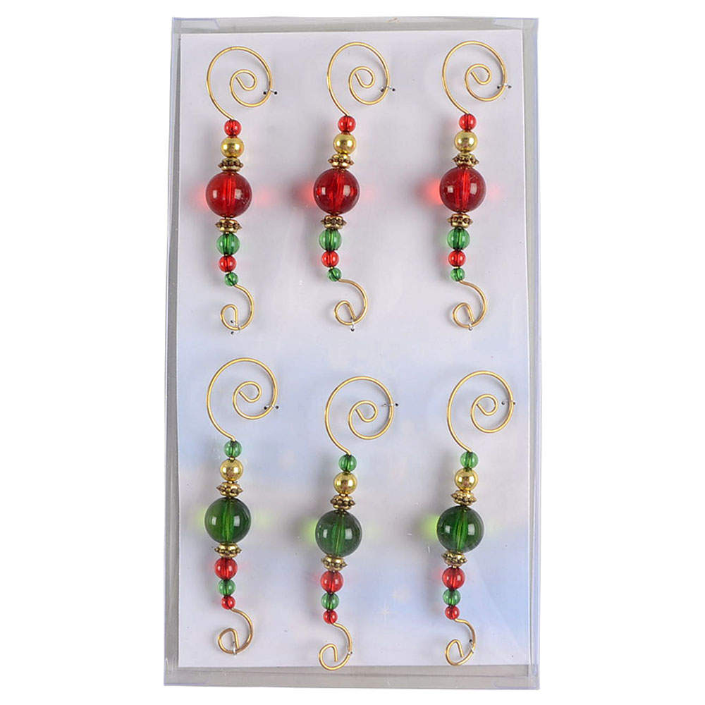 Ornaments Accessories Beaded Hooks Set Of 6 - Boxed by Old World Christmas (Newer)-1