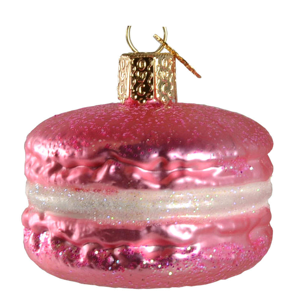 Food and Drink Macaron-Pink - No Box by Old World Christmas (Newer)-1