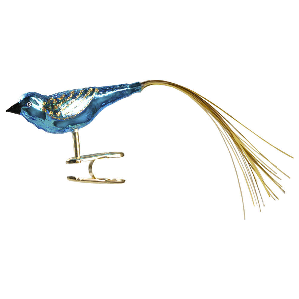 Birds - Clip-On Lovebird-Blue Clip On - No Box by Old World Christmas (Newer)-1