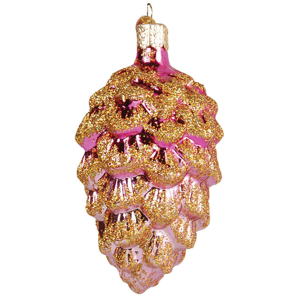 Old World Christmas Ponderosa Cone-Pink - Nb1061, No Box by Old World Christmas (Newer)-1