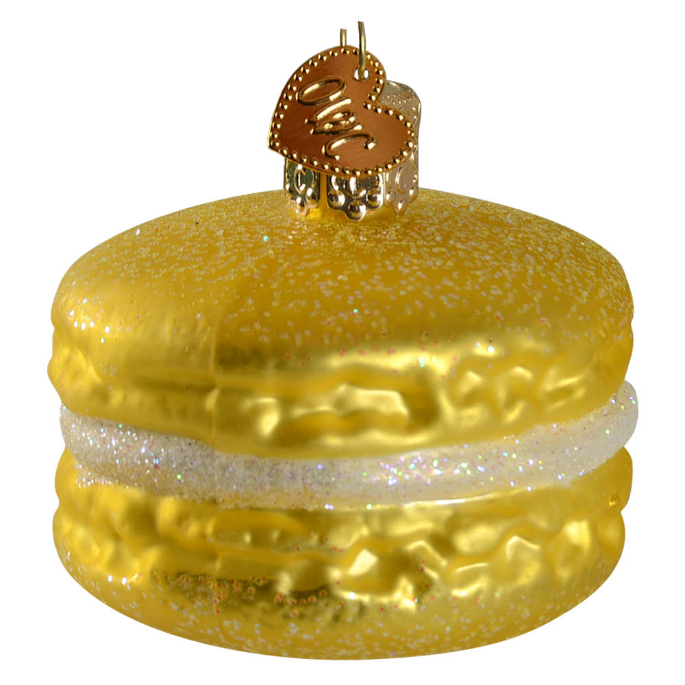 Food and Drink Macaron-Yellow - No Box by Old World Christmas (Newer)-1