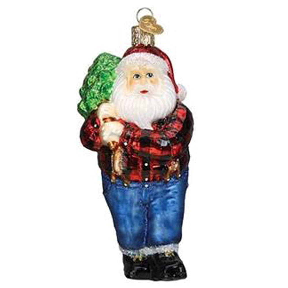 Old World Christmas Lumberjack Santa - No Box Nb3270 by Old World Christmas (Newer)-1