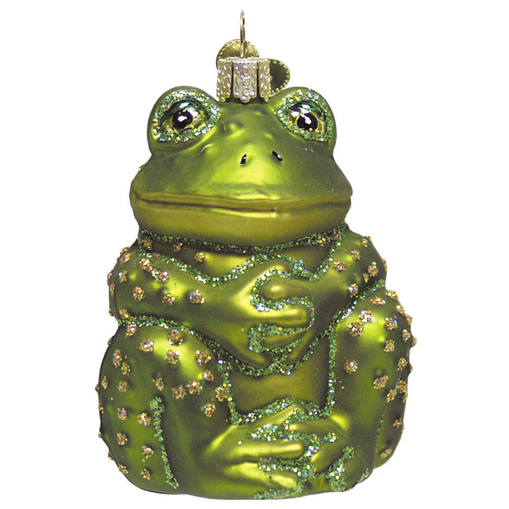 Old World Christmas Frog-Sitting - No Box by Old World Christmas (Newer)-1