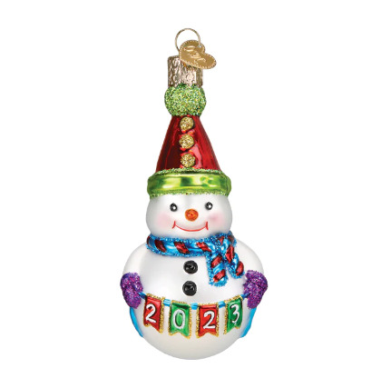 Annual Snowman 2023 Party Snowman - No Box Nb2023 by Old World Christmas (Newer)-1