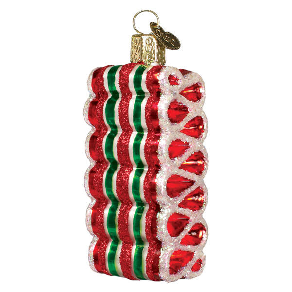 Old World Christmas Ribbon Candy-Red 2 Green Stripes - Nb677, No Box by Old World Christmas (Newer)-1