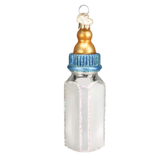 Old World Christmas Baby Bottle-Blue - Nb658, No Box by Old World Christmas (Newer)-1