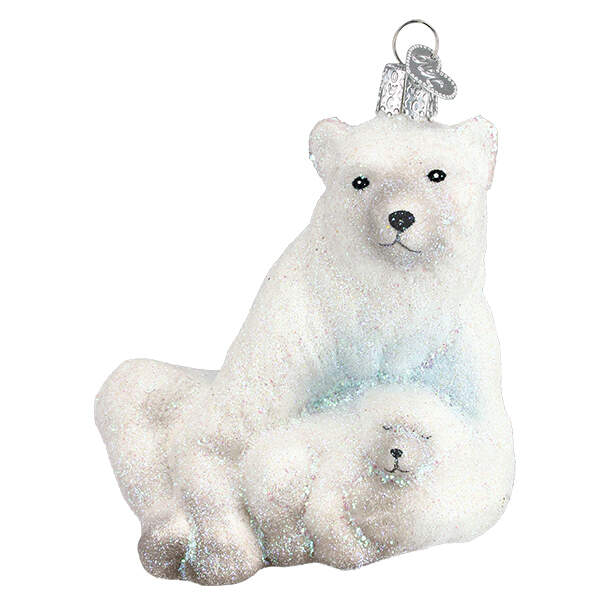 Old World Christmas Polar Bear With Cub - No Box by Old World Christmas (Newer)-1