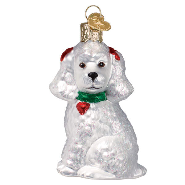 Old World Christmas Poodle-White - No Box by Old World Christmas (Newer)-1