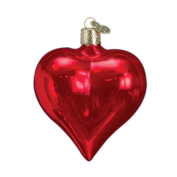 Old World Christmas Large Shiny Red Heart - No Box by Old World Christmas (Newer)-1