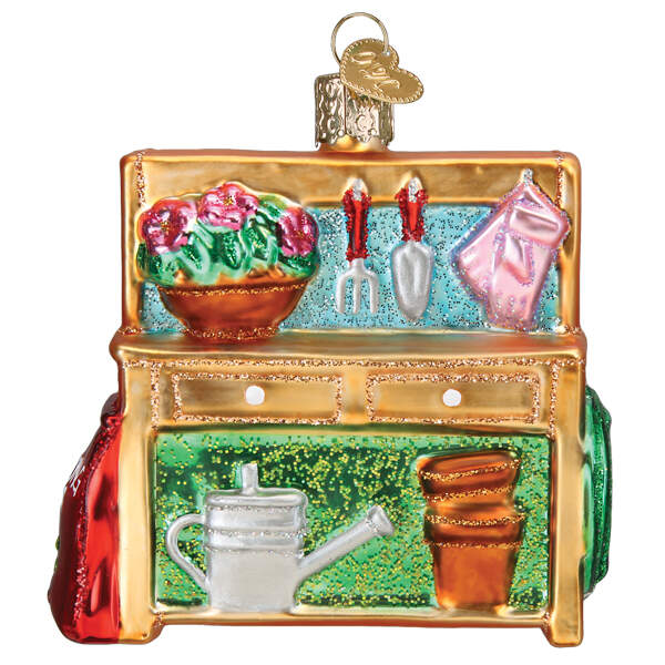Old World Christmas Potting Bench - No Box Nb3608 by Old World Christmas (Newer)-1