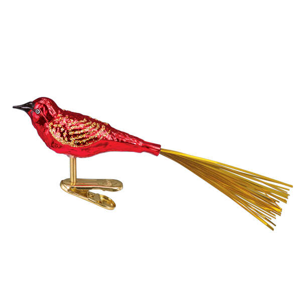 Old World Christmas Red Lovebird - No Box Nb3589 by Old World Christmas (Newer)-1