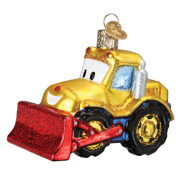 Old World Christmas Bright-Eyed Bulldozer - No Box Nb3561 by Old World Christmas (Newer)-1