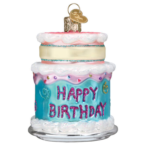 Old World Christmas Happy Birthday Cake - No Box Nb3535 by Old World Christmas (Newer)-1