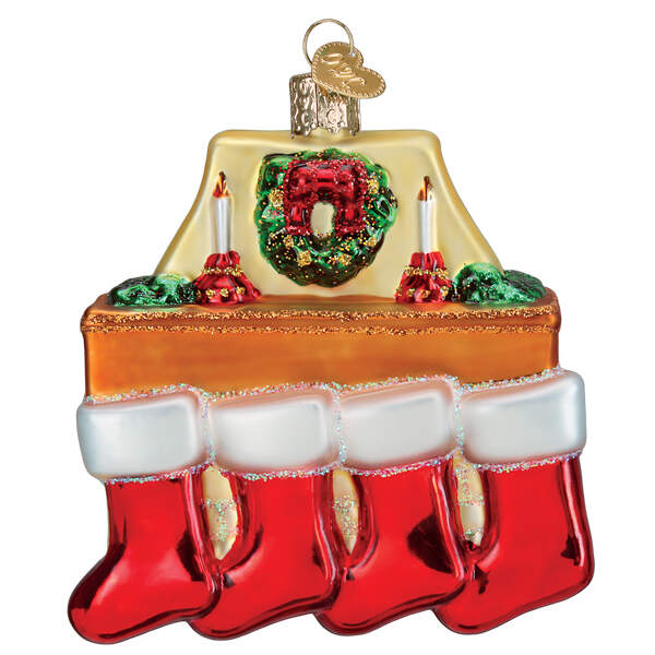 Old World Christmas Family Of 4 Stockings - No Box Nb3533 by Old World Christmas (Newer)-1