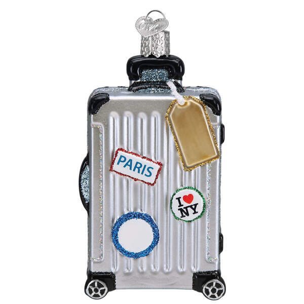 Old World Christmas Rolling Suitcase - No Box Nb3515 by Old World Christmas (Newer)-1