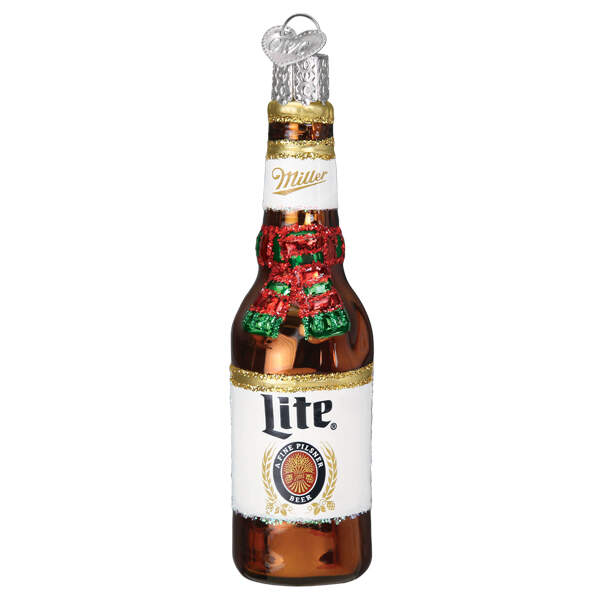 Old World Christmas Holiday Miller Lite Bottle - No Box Nb3425 by Old World Christmas (Newer)-1