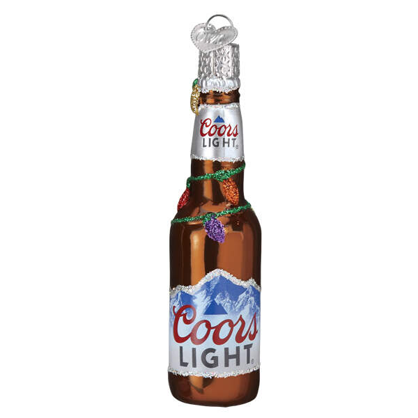 Old World Christmas Holiday Coors Light Bottle - No Box Nb3423 by Old World Christmas (Newer)-1
