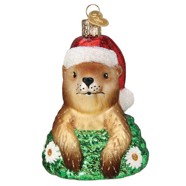 Old World Christmas Santa Groundhog  - No Box Nb3418 by Old World Christmas (Newer)-1