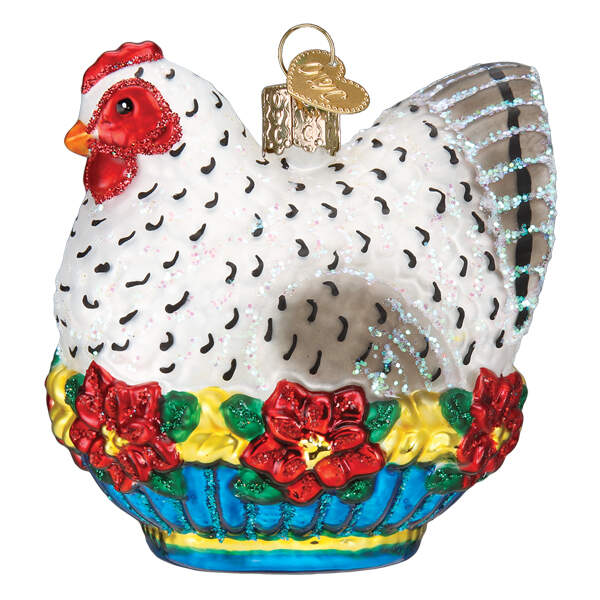 Old World Christmas French Hen - No Box Nb3387 by Old World Christmas (Newer)-1