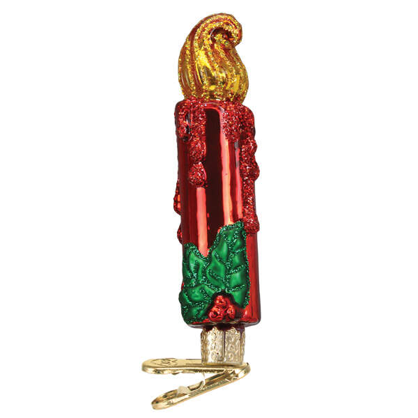 Old World Christmas Red Clip-On Candle - No Box Nb3354 by Old World Christmas (Newer)-1