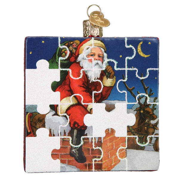 Old World Christmas Santa Jigsaw Puzzle - No Box Nb3343 by Old World Christmas (Newer)-1