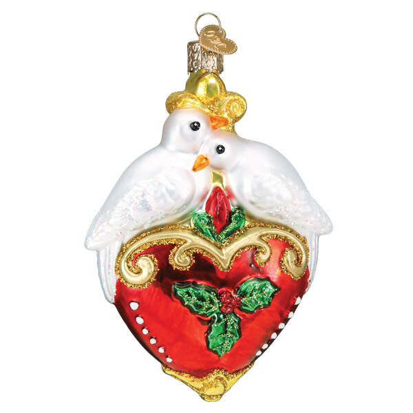Old World Christmas Two Turtle Doves - No Box Nb3184 by Old World Christmas (Newer)-1