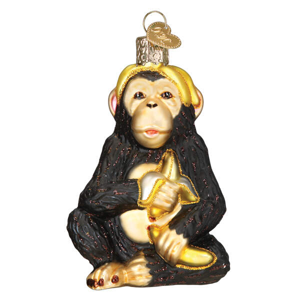 Old World Christmas Chimpanzee - No Box Nb3171 by Old World Christmas (Newer)-1