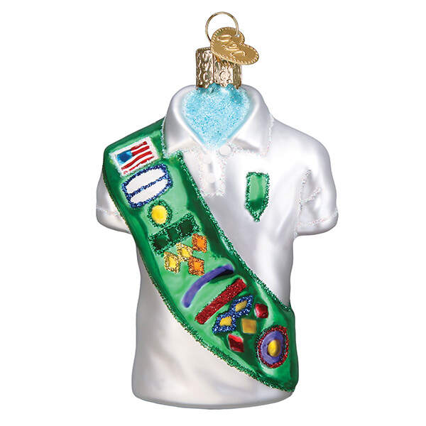 Old World Christmas Girl Scout Uniform - No Box Nb3148 by Old World Christmas (Newer)-1
