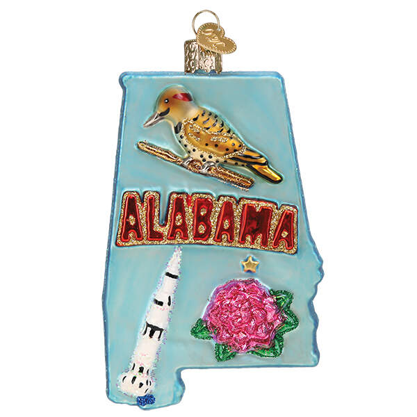 Old World Christmas State Of Alabama - No Box Nb3104 by Old World Christmas (Newer)-1