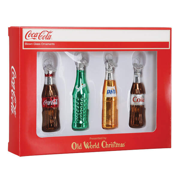 Old World Christmas Coca Cola Beverage Set Ornaments - With Box Bx3284 by Old World Christmas (Newer)-1
