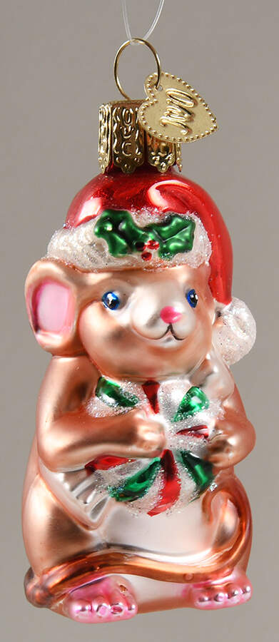 Animals The Glass Christmas Mouse - No Box by Old World Christmas (Newer)-1