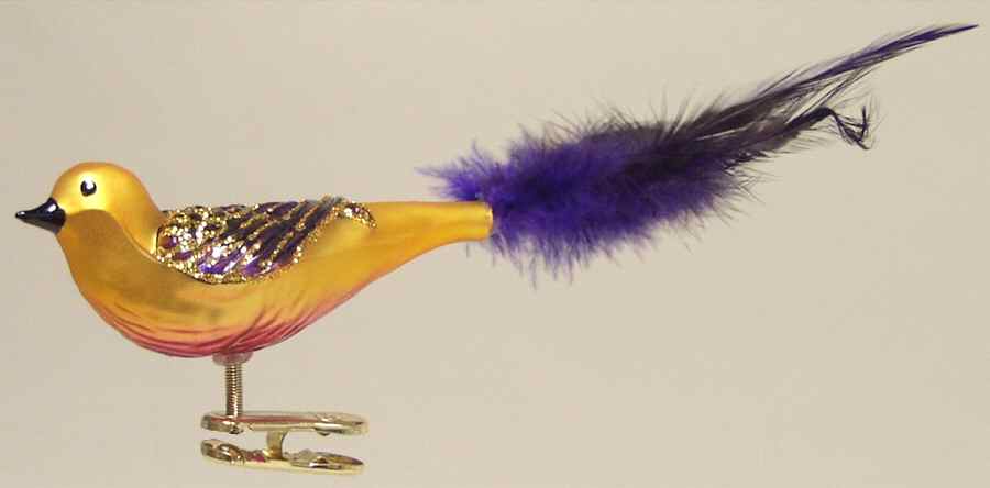 Birds - Clip-On Woodland Songbird - No Box by Old World Christmas (Newer)-1