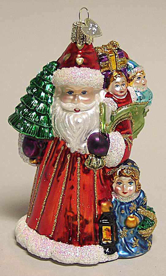 Santa and Mrs Claus Father Christmas With Angel - No Box by Old World Christmas (Newer)-1