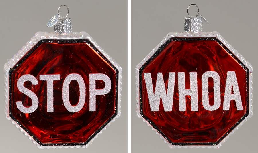 Old World Christmas Stop Sign - No Box Nb2130 by Old World Christmas (Newer)-1
