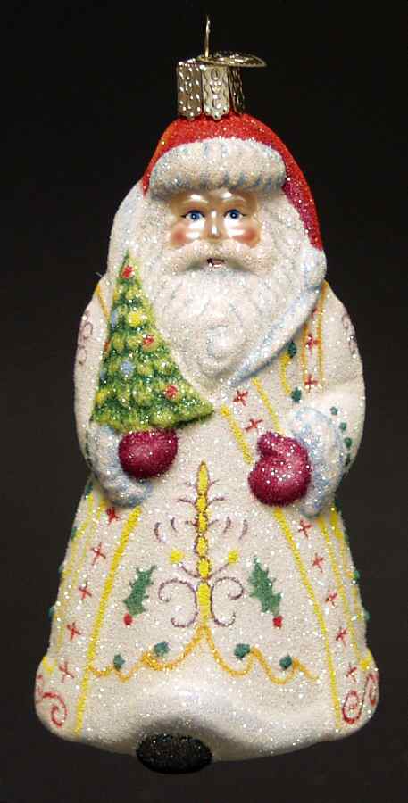 Santa and Mrs Claus Glistening Father Christmas - No Box by Old World Christmas (Newer)-1