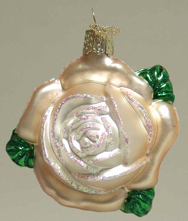 Flowers & Plants Rose-White - No Box by Old World Christmas (Newer)-1