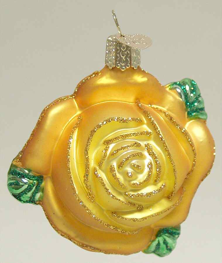 Flowers & Plants Rose-Yellow - No Box 14e by Old World Christmas (Newer)-1
