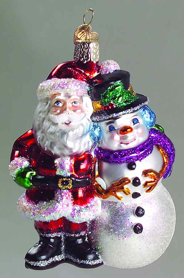 Santa and Mrs Claus North Pole Pals - No Box by Old World Christmas (Newer)-1