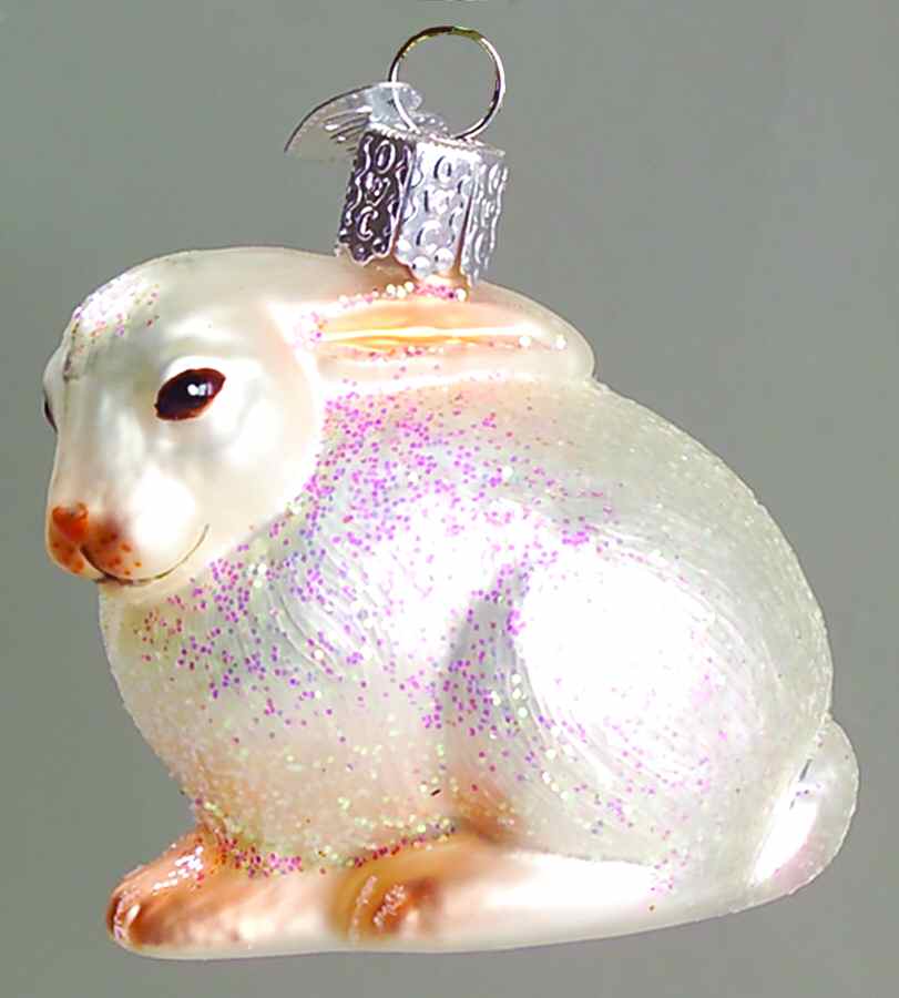 Easter Cottontail Rabbit-White - No Box by Old World Christmas (Newer)-1