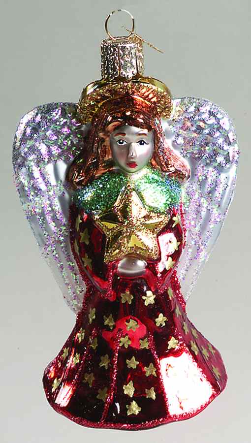 Angels Radiant Angel-Red - No Box 52b by Old World Christmas (Newer)-1