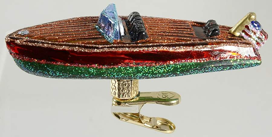 Old World Christmas Christmas Craft Boat - No Box Nb2315 by Old World Christmas (Newer)-1