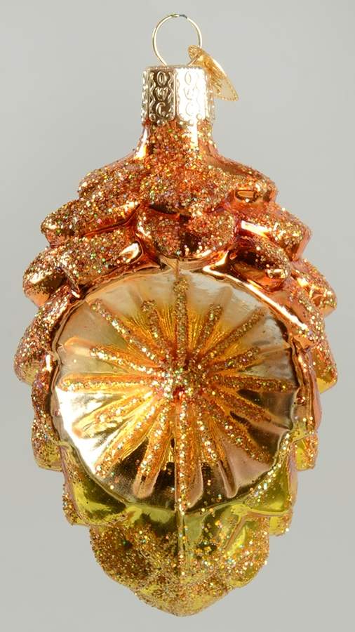 Old World Christmas Cone Reflector -Gold - No Box Nb2308 by Old World Christmas (Newer)-1