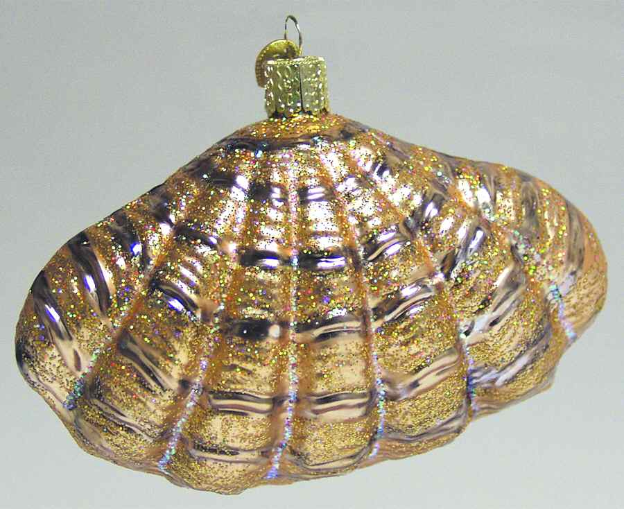 Fish and Marine Life Giant Clam Shell - No Box by Old World Christmas (Newer)-1